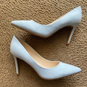 NINE WEST LIGHT BLUE POINTED TOE HEELS SIZE 8.5